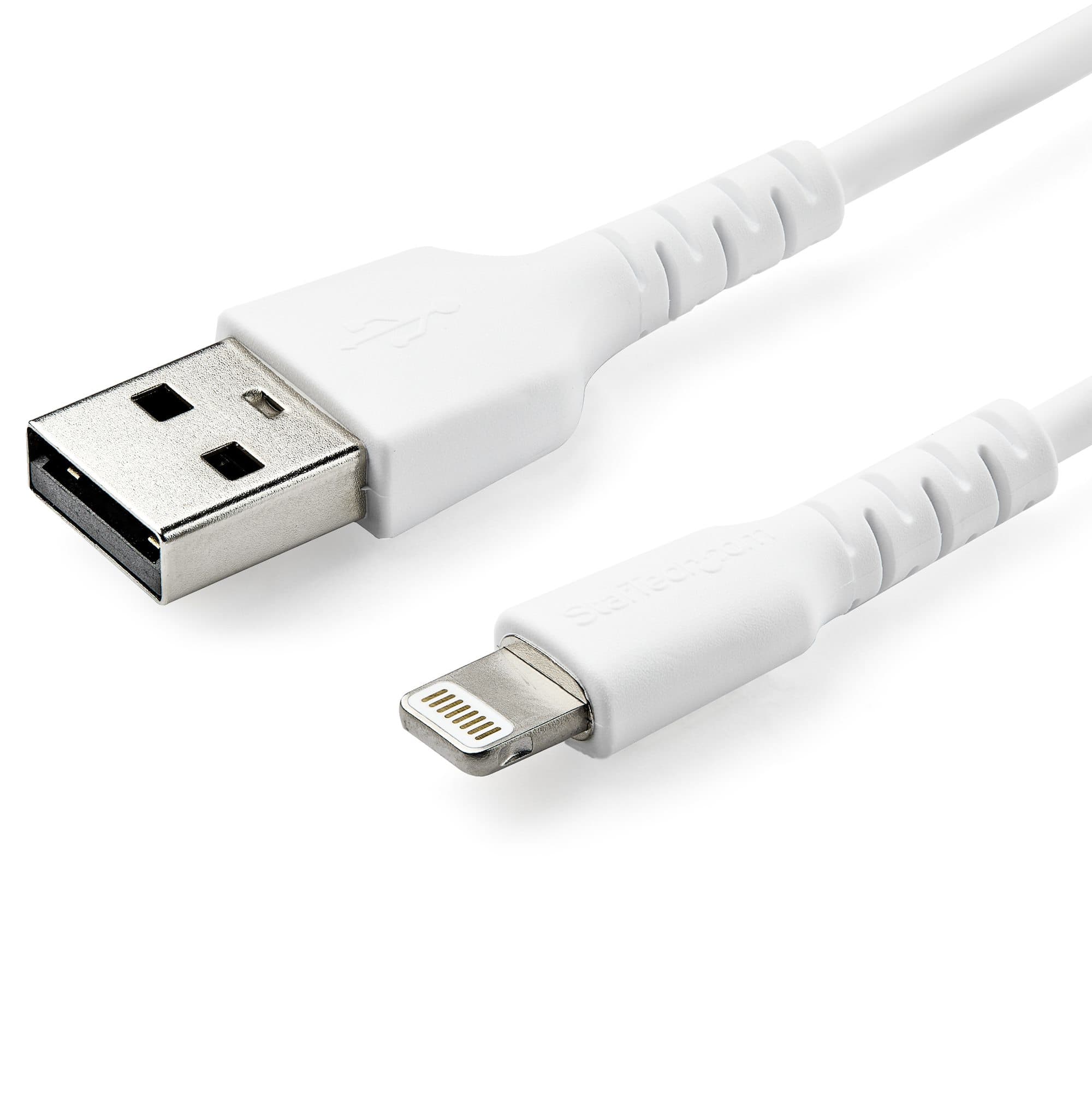 STARTECH STARTECH.COM 2M/6FT DURABLE USB-A TO LIGHTNING CABLE MFI CERTIFIED, WHITE 2 YR RUSBLTMM2M