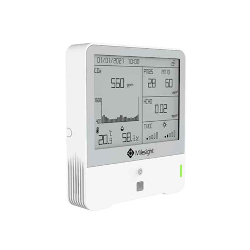Milesight IoT Milesight LoRaWAN 9 in 1 Indoor Ambience Monitoring LoRaWAN IoT Sensor (HCHO Version) AM319-HCHO-915M