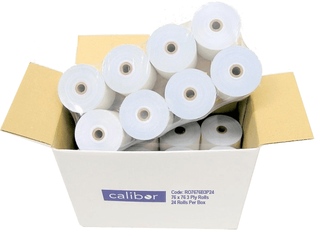 Unspecified Bond Plain Paper Rolls 76x76mm 3-Ply - Box of 24 RA8124-P3